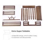 Matha Industries Premium Extra Super Foldable Wooden Crafted Big Size Christmas Crib House (pulkoodu) with Multi-Color LED Lighting Built-in Color-Changing Features and Grass in Convenient Size - Fast Shipping to USA & Canada - Image 7