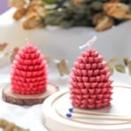 FirstTry Christmas Tree Candle Mold I 3D Fondant Silicone Scented Wax Mould I Succulent Molds | Handmade Candles Making | for Mousse Dessert Soap Cake DIY Decorating (Pine Cone 1 Pcs Mold) - Fast Shipping to USA & Canada - Image 3