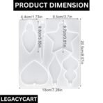 1 Pcs 6 Cavity Christmas Resin Molds, 6 Different Shapes Christmas Ornaments Resin Molds, Xmas Silicone Molds for Epoxy Resin Casting Jewelry Keychain Christmas Tree Pendant Decor SLH 973 (PACK OF 1) - Fast Shipping to USA & Canada - Image 3