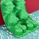 HUSAINIMART | 6 Slot Christmas Silicone Mould 3D Christmas Molds Cane Christmas Bells Xmas Tree Shape for Baking Chocolate Candy Cake Jello Cupcake Muffin Jello Mousse Candle Wax Melts Handmade Soap - Fast Shipping to USA & Canada - Image 6