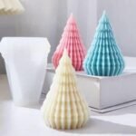 SMELLO 3D Christmas Tree Candle Mold | 3D Origami Pattern Silicone Mould for Candle Making, Soap Craft, and Home decor (Pack of 1) - Fast Shipping to USA & Canada