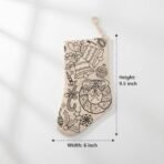 Itsy Bitsy Christmas Pre-Printed Colour Your Own Stocking | DIY Festive Craft Activity for Kids | 9.5 x 6 Inch Fabric Christmas Stocking for Painting & Decoration 1pc - Fast Shipping to USA & Canada - Image 2
