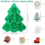 Skytail 6 Slot Christmas Mould for Chocolate Making Soap, Cake Cupcake Baking, Candy, Candle, Resin Molds for Xmas Gift Box Moulds with Shape of Gingerbread Man, Tree Snowflake, Socks, Santa. - Fast Shipping to USA & Canada - Image 3