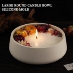 Large Silicone Bowl Mold, 7.2'' Round Container Resin Concrete Mold for Bowls, Silicone Molds for Epoxy Resin, Christmas Valentine Candle Molds Plant Pot Mold DIY Storage Art Crafts - Fast Shipping to USA & Canada - Image 5