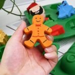 HASTHIP Christmas Silicone Chocolate Molds, Candy Baking Moulds, 3D Snowflake Cane Snowman Xmas Tree Gingerbread Man Santa Claus Gift Box Shape Mold for DIY Handmade Soap Candles Jello - Fast Shipping to USA & Canada - Image 4