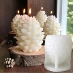 Christmas Pine Cone Candle Mold I 3D Pinecone Silicone Mould I Christmas Epoxy Resin Moulds I for DIY Handmade Chocolate, Candle Making, Cake decor, Aromatherapy, Soap, Resin Art Craft Making, Home Party Decoration (Pine Cones) - Fast Shipping to USA & Canada - Image 3