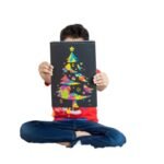ILEARNNGROW DIY Christmas Tree Craft Kit for Kids | Festive Stencil Set | Scratch Paper Notebook | Creative Holiday Decoration | Art and Craft Activity | Fun Xmas Gift - Fast Shipping to USA & Canada