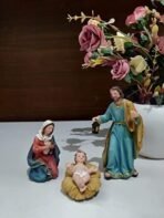 Breeze Handicrafts Imported Crib Set/Nativity Set Baby Jesus Statue Mother Mary Idol and Joseph Statue Christmas Decoration Kudil Set 5 inch - Fast Shipping to USA & Canada - Image 3