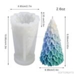 Christmas Tree Candle Mold I 3D Fondant Silicone Scented Wax Mould I Succulent Molds | Handmade Candles Making | for Mousse Dessert Soap Cake DIY Decorating (Leafy Pine) - Fast Shipping to USA & Canada - Image 4