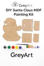 GreyArt DIY Santa Pen Stand Kit for Kids | Wooden MDF Christmas Painting Craft Set | Dismental & Easy to Assemble | with Paints, Brush & Glue | Creative Xmas Art & School Activity Kit - Fast Shipping to USA & Canada - Image 3