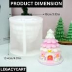 3D Christmas Pine House Tree Silicone Candle Mould, Cake Cupcake Jelly Pudding Topper, Scented or Unscented Aromatherapy Candle Mould, Soy Wax Candle, DIY Craft Projects SLH 931255 (PACK OF 1) - Fast Shipping to USA & Canada - Image 3