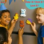 DIY Fridge Magnet Kit-Creativity Kids Painting Kit |Animal Shape Magnets| Arts & Crafts Activity Set for Kids |Gift for Boys & Girls Age 4+ |Return Gift for Birthday Parties - Fast Shipping to USA & Canada - Image 4