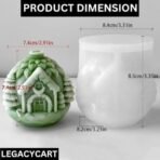 Christmas Pine House Tree Silicone Candle Mould, Cake Cupcake Jelly Pudding Topper, Scented or Unscented Aromatherapy Candle Mould, Soy Wax Candle, DIY Craft Projects SLH 972 (Pack of 1) - Fast Shipping to USA & Canada - Image 3