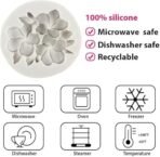 1 Cavity Plumeria Frangipani Flower Design Silicone Fondant Mould for Candy, Chocolate, Cake, Clay, Resin Soap and Scented Candle Aromatherapy DIY Craft Projects and Baking (Pack of 1) - Fast Shipping to USA & Canada - Image 4