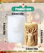 Candle Mould, Christmas Candle Moulds for DIY Handmade Candles, Baking Desserts, Soap Making,Reindeer Silicone Mold - Fast Shipping to USA & Canada - Image 3