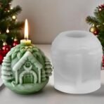 Christmas Pine House Tree Silicone Candle Mould, Cake Cupcake Jelly Pudding Topper, Scented or Unscented Aromatherapy Candle Mould, Soy Wax Candle, DIY Craft Projects SLH 972 (Pack of 1) - Fast Shipping to USA & Canada - Image 6