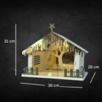 Holy Crib House with LED Light Inside Christmas Xmas Decor Foldable Plastic Crib - Fast Shipping to USA & Canada - Image 5