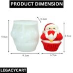 Christmas Santa Claus Cupcake Shape Silicone Candle Mould, Cake Cupcake Jelly Pudding Topper, Scented or Unscented Aromatherapy Candle Mould, Soy Wax Candle, DIY Craft Projects SLH 927165 (PACK OF 1) - Fast Shipping to USA & Canada - Image 3