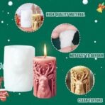 Candle Mould,Christmas Reindeer Candle Making Moulds for DIY Home Decor, Personalized Gift Creation, Holiday Craft Projects (white-01) - Fast Shipping to USA & Canada - Image 3