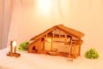Natural Finish Wooden Large Size Christmas Crib Set Without Figurines | Size of 62x20x32 CM | Christmas Home Decor - Fast Shipping to USA & Canada - Image 5
