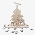 Ansoz Wooden Christmas Tree DIY Activity Kit, Deer Design, 30 cm - Fast Shipping to USA & Canada