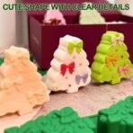 HUSAINIMART | 2 Slot Big Christmas Tree Silicone Mold 3D Xmas Tree Cake Moulds for Candle Making Christmas Cake Muffin Baking Tray Chocolate Jelly Dessert Candy Christmas Party Treats Gift Home Decoration - Fast Shipping to USA & Canada - Image 6