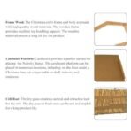 EXCEL IMPEX Christmas Crib Set Xmas Decoration Wooden Crib Set Pulkoodu Wooden Christmas Crib Small 28.5cm*28.5cm*28.5cm - Fast Shipping to USA & Canada - Image 5