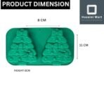 HUSAINIMART | 2 Slot Big Christmas Tree Silicone Mold 3D Xmas Tree Cake Moulds for Candle Making Christmas Cake Muffin Baking Tray Chocolate Jelly Dessert Candy Christmas Party Treats Gift Home Decoration - Fast Shipping to USA & Canada - Image 4