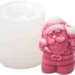 FirstTry Santa Claus Shape Candle Mold I 3D Fondant Christmas Theme Silicone Scented Wax Mould I Succulent Molds for DIY Handmade Aromatherapy, Ornament, Soap Resin Art Craft Making Home Decoration - Fast Shipping to USA & Canada