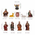 eCraftIndia Christmas Nativity Crib Set Statues (Resin, Set of 10) | Nativity Set Baby Jesus Joseph Mary, 3 Kings & Others| Christmas Decorations Items for Home Office Xmas Gifts for Women Men - Fast Shipping to USA & Canada - Image 5