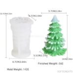 Christmas Candle Moulds for Candle Making, 3D Christmas Tree Candle Mold Xmas Silicone Candle Mould Candle Making DIY Cake Soap Supplies for Christmas Party Home Decor Handmade, White - Fast Shipping to USA & Canada - Image 5
