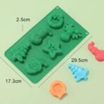 6 Slot Christmas Silicone Mould 3D Shape, Star, Snowman, Santa Claus, Reindeer and Wreath Candy Pine Tree Silicone Molds for Soap, Candle Jello Chocolate Cake Cupcakes, Pudding Mold - Fast Shipping to USA & Canada - Image 3