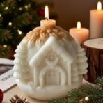 Christmas Pine House Tree Silicone Candle Mould, Cake Cupcake Jelly Pudding Topper, Scented or Unscented Aromatherapy Candle Mould, Soy Wax Candle, DIY Craft Projects SLH 972 (Pack of 1) - Fast Shipping to USA & Canada - Image 4