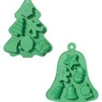 3-Piece Christmas Cookie Cutter for Gingerbread Men, Chocolate Mould and Candle Mould Silicone Set, Silicone Mould, Ideal for DIY Baking and Candle Making, Trees and Snowmen - Fast Shipping to USA & Canada