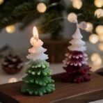 Christmas Candle Moulds for Candle Making, 3D Christmas Tree Candle Mold Xmas Silicone Candle Mould Candle Making DIY Cake Soap Supplies for Christmas Party Home Decor Handmade, White - Fast Shipping to USA & Canada - Image 6