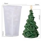 3D Christmas Tree Silicone Candle Mold Soap Epoxy Resin Wax Mold Xmas Tree Moulds for Candle Making Craft Cake Chocolate Making DIY Christmas Party Gift Home Party Decoration Rose Christmas Tree - Fast Shipping to USA & Canada - Image 3