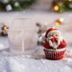 Christmas Santa Claus Cupcake Shape Silicone Candle Mould, Cake Cupcake Jelly Pudding Topper, Scented or Unscented Aromatherapy Candle Mould, Soy Wax Candle, DIY Craft Projects SLH 927165 (PACK OF 1) - Fast Shipping to USA & Canada - Image 6