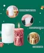 Candle Mould, Christmas Candle Moulds for DIY Handmade Candles, Baking Desserts, Soap Making,Reindeer Silicone Mold - Fast Shipping to USA & Canada - Image 5