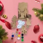 LIGHTER HOUSE DIY Christmas Ornament Painting Activity Kit, Christmas Decoration Craft Making Kit with Box Packing | Decorate and Paint Your Own Wooden Ornaments Kits ?(Pack of 01) - Fast Shipping to USA & Canada - Image 2