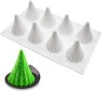 8 Cavity Silicone Christmas Mould for Xmas Tree Candle Wax Melts Aromatherapy Home Decor DIY Christmas Party Cake Mold Chocolate Cupcake Muffin Baking Tray Mousse Dessert Soap Mold Handmade Gift - Fast Shipping to USA & Canada