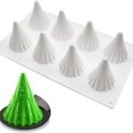 8 Cavity Silicone Christmas Mould for Xmas Tree Candle Wax Melts Aromatherapy Home Decor DIY Christmas Party Cake Mold Chocolate Cupcake Muffin Baking Tray Mousse Dessert Soap Mold Handmade Gift - Fast Shipping to USA & Canada