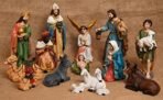 15 pcs Nativity Set/Crib Set 8 INCH Perfect for Christmas Gifting & Decoration Pack Includes Mary,Joseph,Baby Jesus, Angel, 3 Wise Men, The Shepherd, 7 Animals A0076 Multicolor, Animal - Fast Shipping to USA & Canada - Image 2