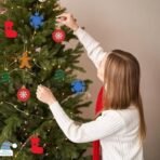 DIY Unfinished Wooden Christmas Ornaments ? 6 PCS Holiday Craft Kit | Snowflake, Tree, Stocking, Santa Hat, Ornament Ball & Gingerbread Shapes | Kids Crafts & Xmas Decorations - Fast Shipping to USA & Canada - Image 4