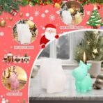 Candle Making Moulds, 1PCS Christmas Reindeer Silicone Mold Set with 50 Candle Wicks for Candles Making, DIY Candle Mould for Resin Art, Festive Holiday Decorations, Handmade Craft Supplies - Fast Shipping to USA & Canada - Image 4