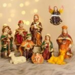 VRB Dec 10pcs (1 Set) Christmas Crib Set/Christmas Nativity Crib Set Baby Jesus for Home Decoration/Gifts/Decorations Items for Home,Xmas Crib Statue (1 Set Crib Set) - Fast Shipping to USA & Canada - Image 2