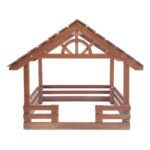 Matha Industries Premium Extra Super Foldable Wooden Crafted Big Size Christmas Crib House (pulkoodu) - Fast Shipping to USA & Canada