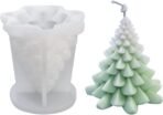 Christmas Tree Candle Mold I 3D Fondant Silicone Scented Wax Mould I Succulent Molds | Handmade Candles Making | for Mousse Dessert Soap Cake DIY Decorating - Fast Shipping to USA & Canada