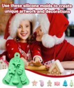 3-Piece Christmas Cookie Cutter for Gingerbread Men, Chocolate Mould and Candle Mould Silicone Set, Silicone Mould, Ideal for DIY Baking and Candle Making, Trees and Snowmen - Fast Shipping to USA & Canada - Image 6