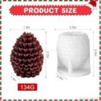 Christmas Pine Cone Candle Mold I 3D Pinecone Silicone Mould I Christmas Epoxy Resin Moulds I for DIY Handmade Chocolate, Candle Making, Cake decor, Aromatherapy, Soap, Resin Art Craft Making, Home Party Decoration (Pine Cones) - Fast Shipping to USA & Canada - Image 5