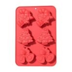HUSAINIMART | 6 Slot Christmas Silicone Mould 3D Christmas Molds Cane Christmas Bells Xmas Tree Shape for Baking Chocolate Candy Cake Jello Cupcake Muffin Jello Mousse Candle Wax Melts Handmade Soap - Fast Shipping to USA & Canada